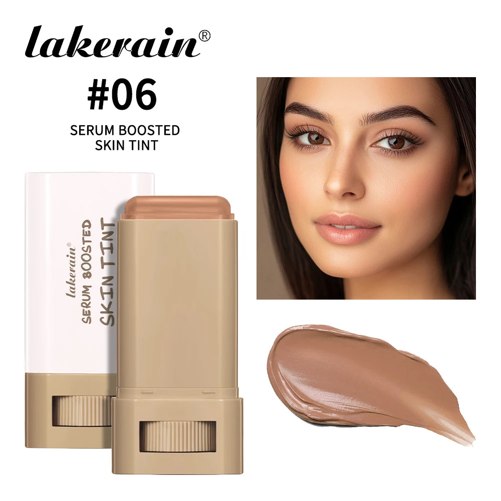 Skin Tint Foundation Stick Eraser Concealer Foundation Stick Serum Boosted Smooth Plumper Hight Coverage Travel Bronze Foundatio