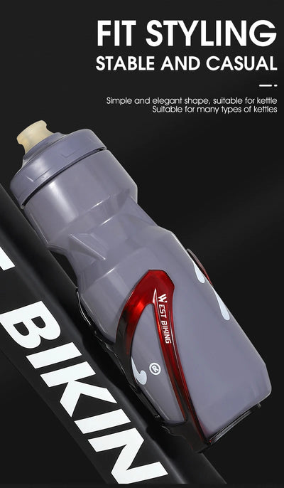 WEST BIKING Bicycle Water Bottle Cage Colorful Gradient Cycling Bottle Holder Ultralight MTB Road Bike Water Bottle Bracket - Smarsty