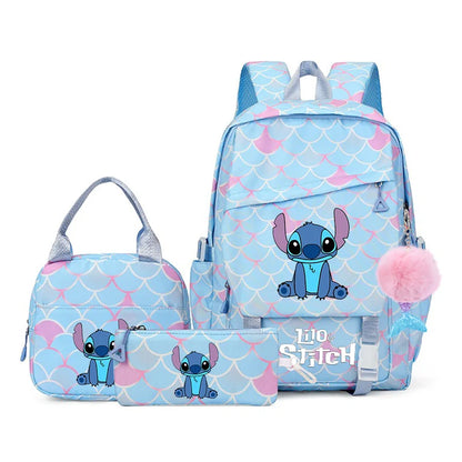 Lilo Stitch Kids Backpack Set 3 Piece Kawaii School Bags - Smarsty