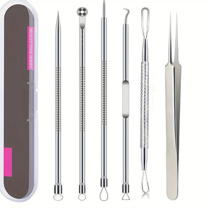 6 Piece Pimple Popper Tool Kit for Effective Acne Removal - Smarsty
