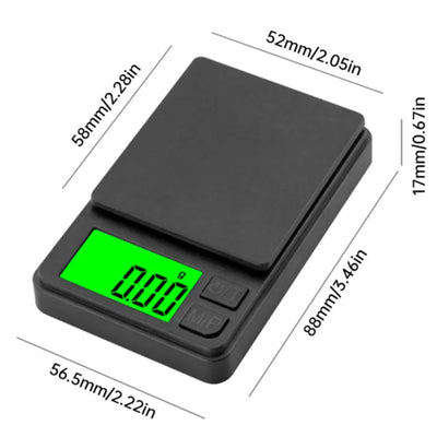Precision Pocket Scale 1000g X 0.1g - Digital Gram, Food, Jewelry, Ounces/Grains Scale with Backlit LCD - Mini Scale for Travel - Smarsty