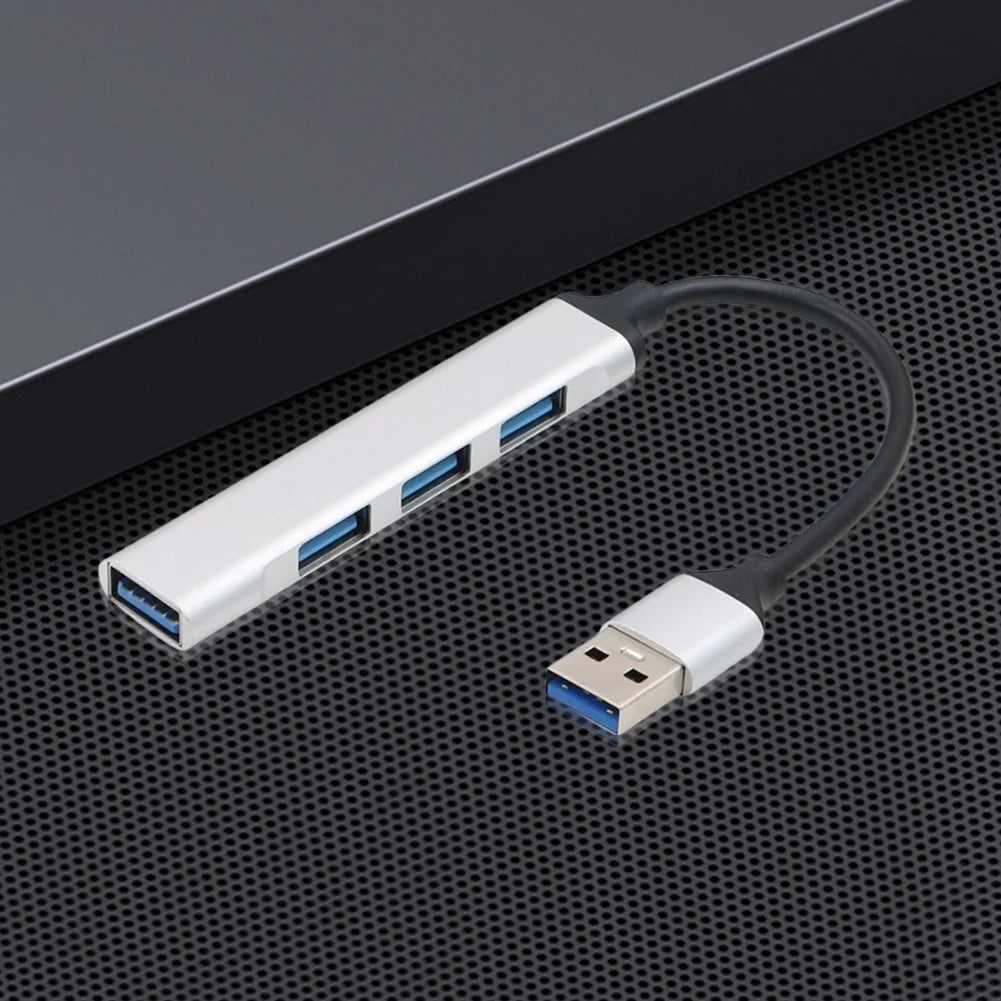 4-In-1 USB 3.0 Hub Adapter 5Gbps USB Splitter USB C To USB Hub Multiple USB 3.0 Hub USB Port Expander for Laptop and PC