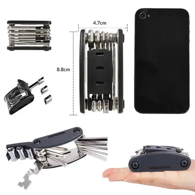16 in 1 Portable Bicycle Repair Tools Kit Hex Wrench Nut Tire Screwdriver Motorcycle Bicycle Repair Tools - Smarsty