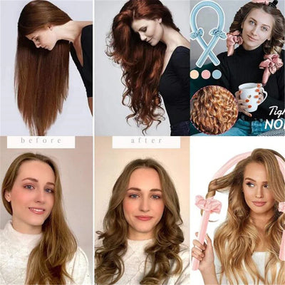 Heatless Curling Rod Headband for Effortless Silk Curls - Smarsty