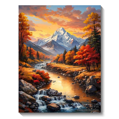 5D Diamond Art Aurora Landscape DIY Wall Decor - Smarsty