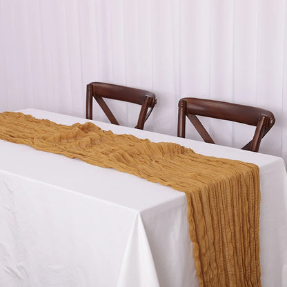 Rustic Cheese Cloth Table Runner for Weddings and Events - Smarsty