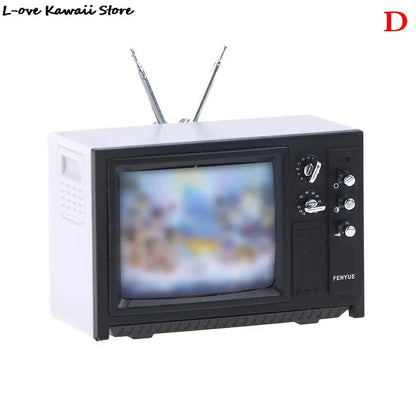 Miniature Dollhouse Furniture Set For Dolls House Mini Toy Kit Accessories TV Kitchen Home Fridge Kids Pretend Play Diy Figurine by Smarsty