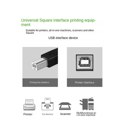 USB 2.0 High Speed Printer Connection Cable 1m 1.5m - Smarsty