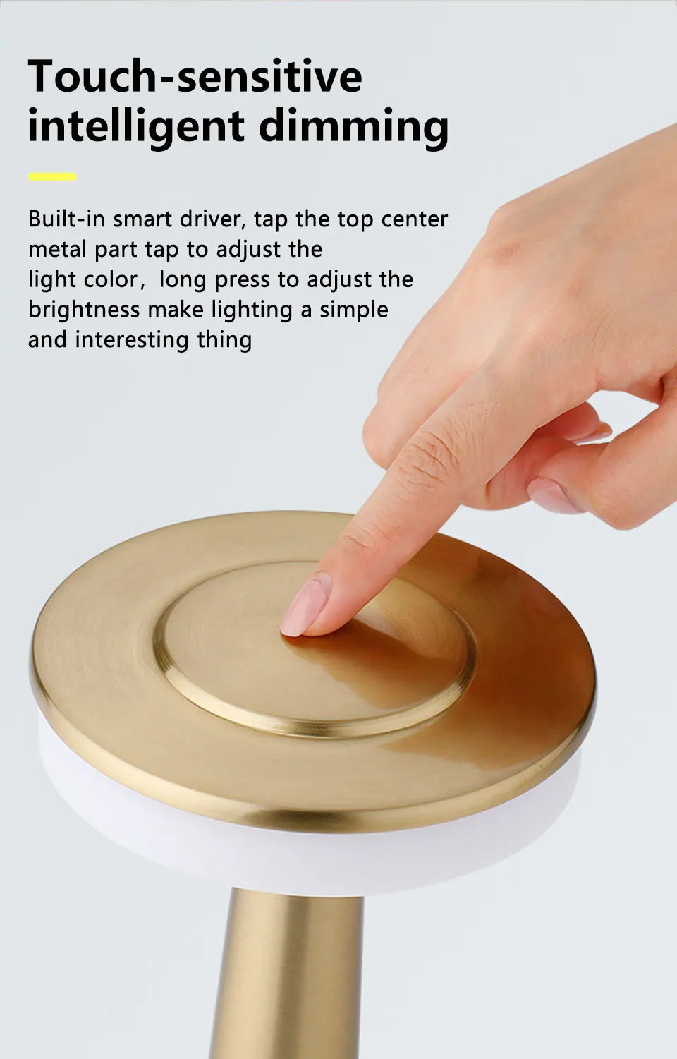 Rechargeable LED Table Lamp with Touch Control - Smarsty