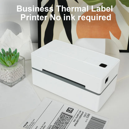 Thermal Label Printer Portable No Ink Required 203DPI 4x6 for Small Business Bluetooth USB High Speed Express Airway Bill