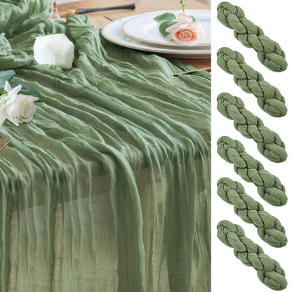 Boho Cheesecloth Table Runner Set for Weddings - Smarsty