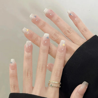 24Pcs Cute Pink Cat Eye Press On Nails Set - Smarsty