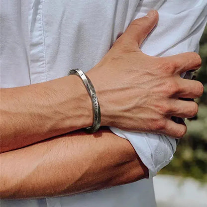 Twisted Stainless Steel Cuff Bracelet Durable Fashion Jewelry - Smarsty