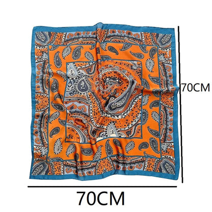Luxury Women's Silk Scarf Square Neckerchief for Summer - Smarsty
