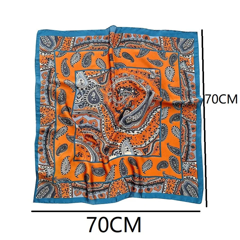Luxury Women's Silk Scarf Square Neckerchief for Summer - Smarsty