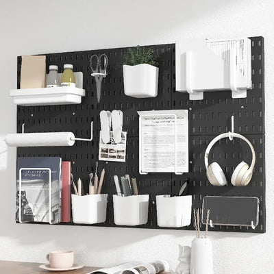 New DIY Pegboard Accessories Hanging Shelf Storage Hooks Wall Organizer No Punching Crafts Organization For Garage Kitchen Room by Smarsty