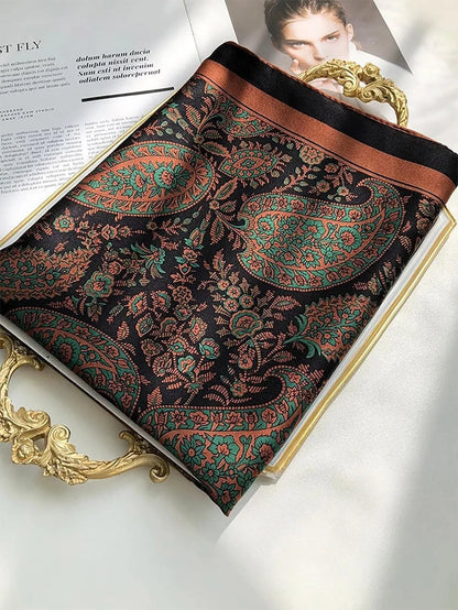 Luxury Silk Scarf Women Satin Shawl Sun Protection Wrap - Smarsty
