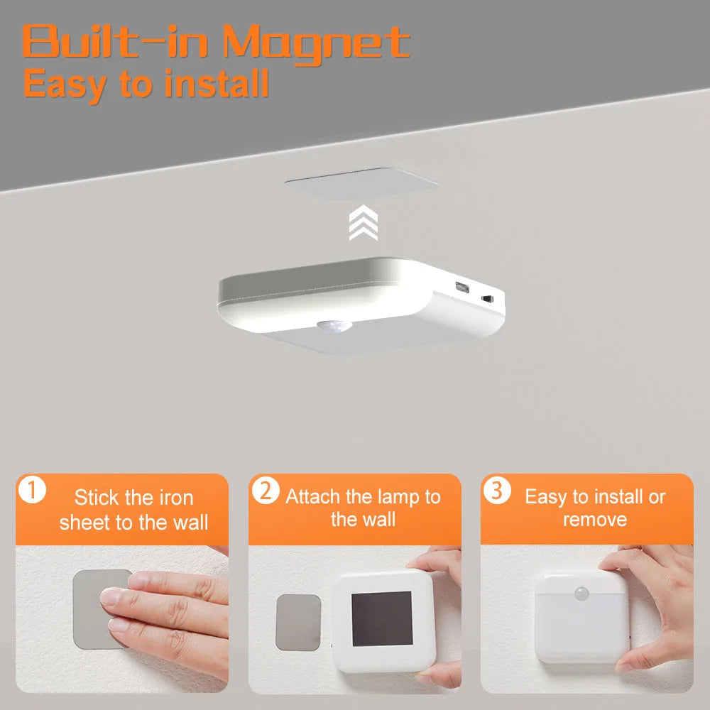 Wireless LED Motion Sensor Night Light for Easy Navigation - Smarsty