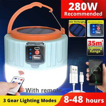 LED Camping Light Waterproof Rechargeable Tent Lamp Portable Lanterns Emergency Lights Market Lamp Energy Saving Bulb by Smarsty