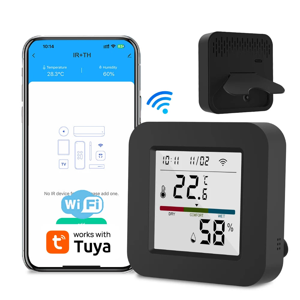 Tuya Smart Universal IR Remote With Temperature Sensor - Smarsty