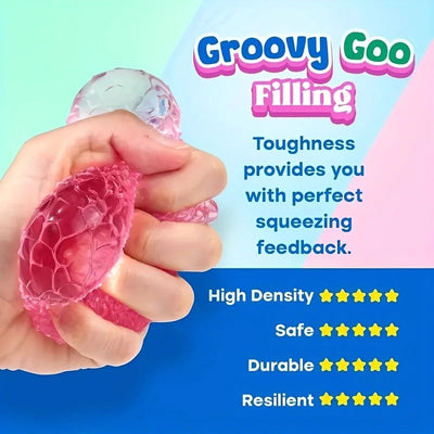 1Pc Squishy Multicolor Texture Ice Ball Squeeze Toy for Kids Adult Soft Pinch Pop Fidget Toys Children Halloween Christmas Gifts - Smarsty