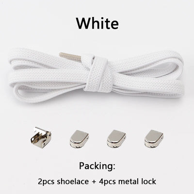 No Tie Elastic Shoe Laces One Size Fits All Adult and Kids Shoes Shoelaces for Sneakers Shoelace Tieless Flat Expand Shoestrings - Smarsty