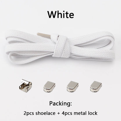 No Tie Elastic Shoe Laces One Size Fits All Adult and Kids Shoes Shoelaces for Sneakers Shoelace Tieless Flat Expand Shoestrings