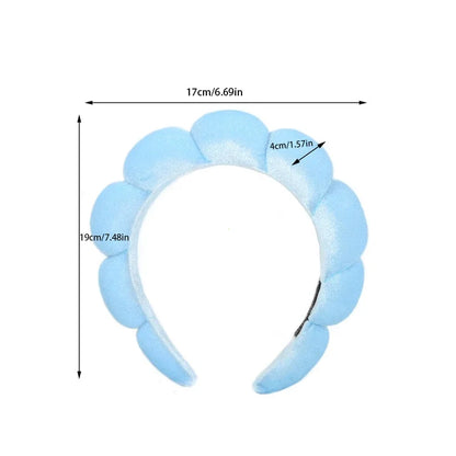 Soft Puffy Sponge Headband For Makeup Retro Terry Cloth - Smarsty