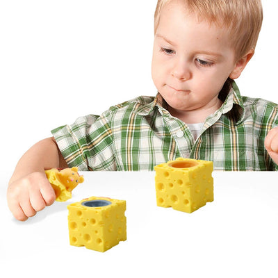 Stress-relieving Pet Cheese Mouse Cheese Pinch Fun Stress Ball Vent Squirrel Cup Prank Toy Fidget Toys - Smarsty