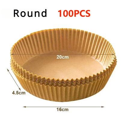Air Fryer Disposable Baking Paper Mats 50/100PCS Nonstick Absorbent Design - Smarsty