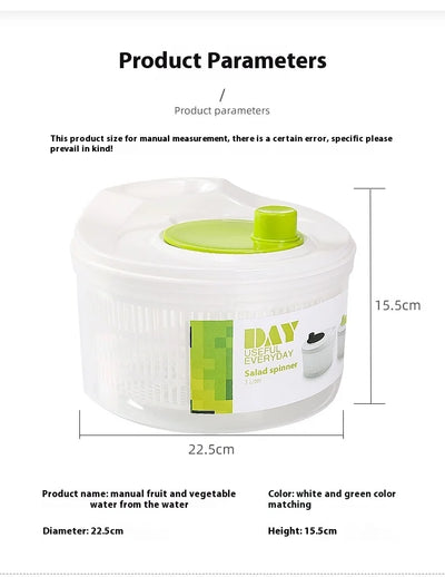 Multifunctional Household Manual Vegetable Dehydrator - Salad Spinner with Fruit, Lettuce Drain Basket | Home Kitchen Gadgets by Smarsty