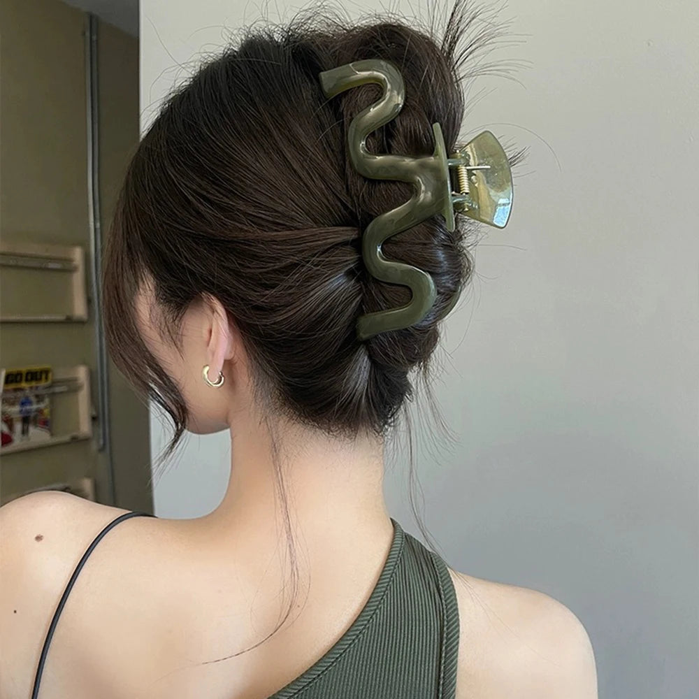 13cm Large Hair Clip For Thick Hair Strong Hold Transparent - Smarsty