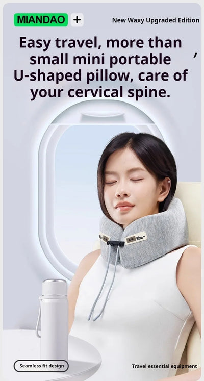 Memory Foam U-Shaped Travel Pillow for Neck Support - Smarsty