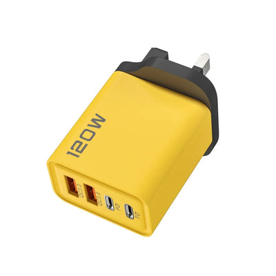 Quick Charge 3.0 Fast Charger Muti Total 120W 4 Port USB Type C PD Mobile Phone Wall Adapter for iPhone 16 Samsung S24 Xiaomi 15 - Smarsty