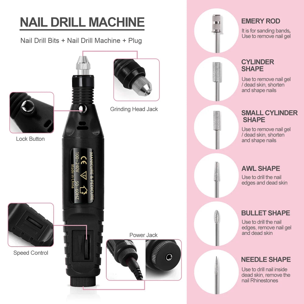 Electric Nail Sander Set for Professional Manicure - Smarsty