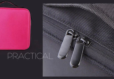 New Makeup Bag for Women Travel Waterproof Necessary Beauty Brush Embroidery Tool Storage Cosmetic Case Professional Makeup Box - Smarsty