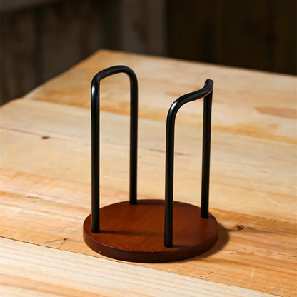 Disposable Cup Storage Holder Rack Shelf Water Tea Cups Wood Dispenser with Longer Stick Mug Display Stand Organizer Supplies by Smarsty