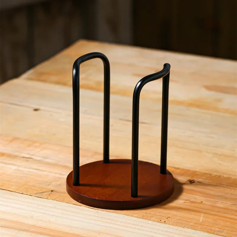 Disposable Cup Storage Holder Rack Shelf Water Tea Cups Wood Dispenser with Longer Stick Mug Display Stand Organizer Supplies by Smarsty