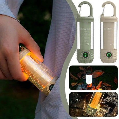 1000LM Super Bright Outdoor Hiking Fishing Tent Lamp 1200mAh Rechargeable Dual Light Source Tent Light Outdoor Camping Lantern