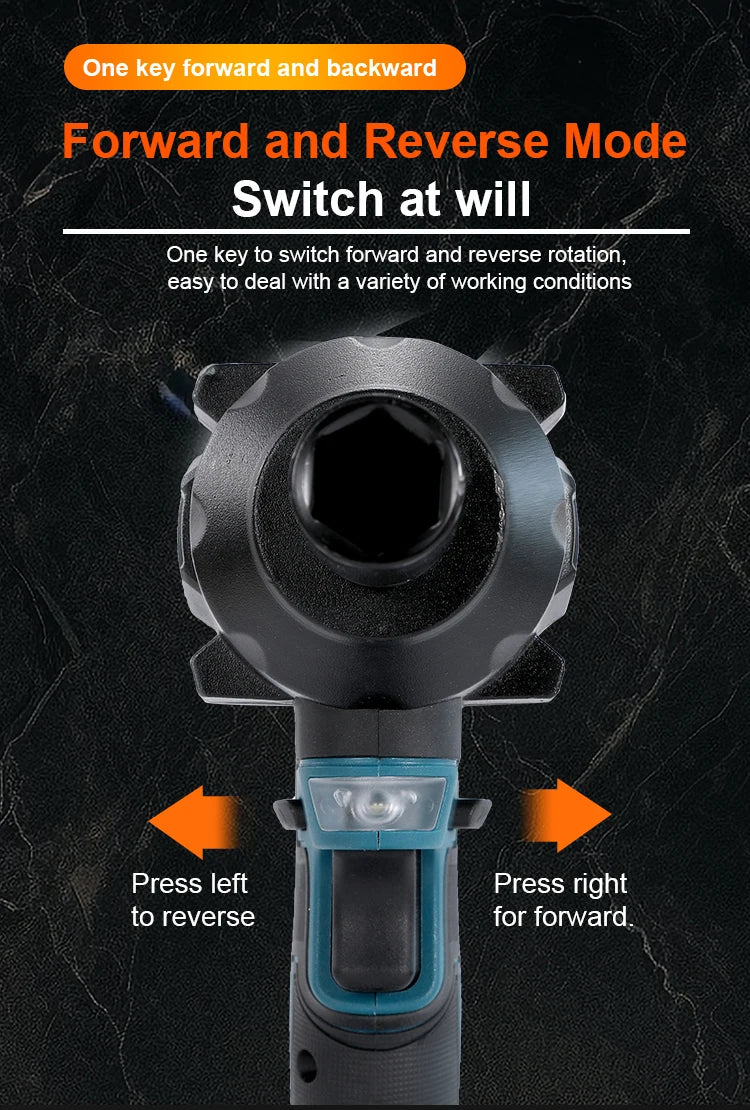Heimerdinger 18V Brushless Cordless Impact Wrench 1000NM Torque - Smarsty