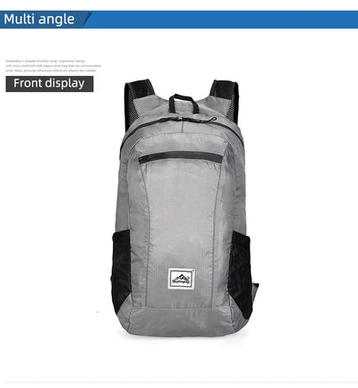 18L Portable Foldable Backpack Folding Mountaineering Bag Ultralight Outdoor Climbing Cycling Travel Knapsack Hiking Daypack by Smarsty