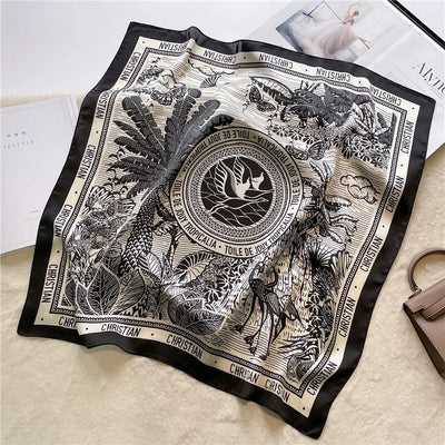 Luxury Satin Square Shawl Sunscreen Scarf for Women - Smarsty