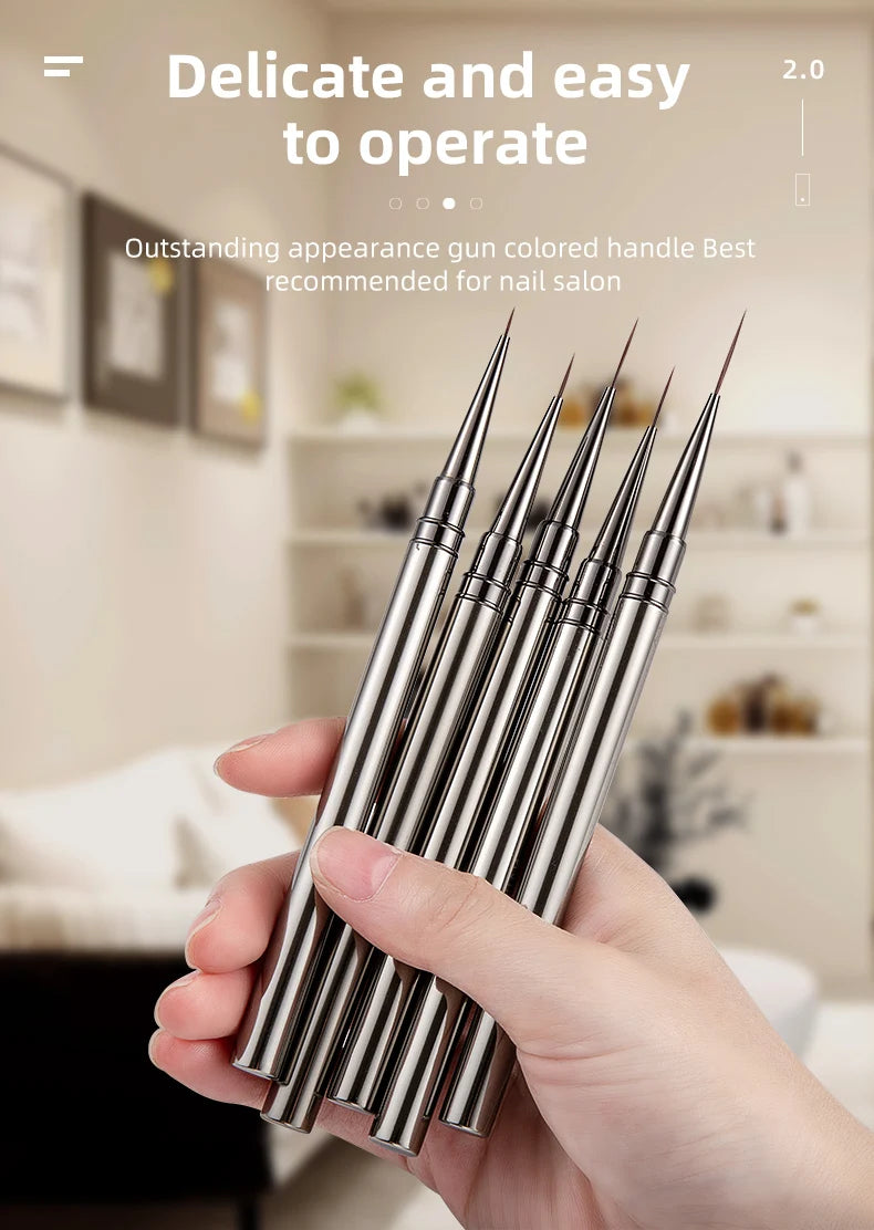 5PCS Nail Art Liner Brushes for Precision Manicure Designs - Smarsty