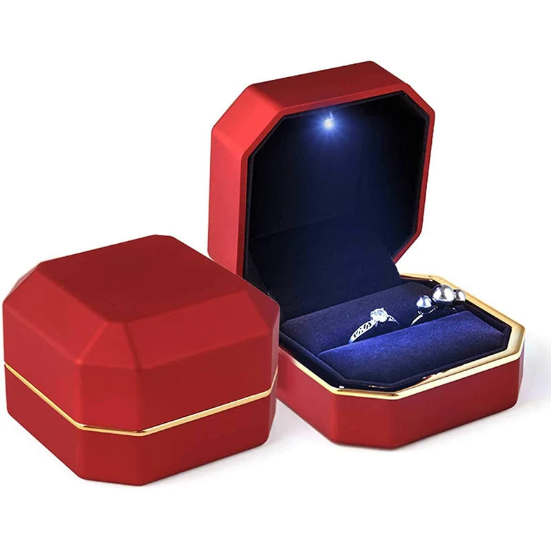 Luxury LED Jewelry Ring Box for Engagement and Wedding - Smarsty