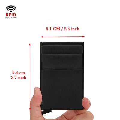 Rfid Credit Card Holder Men Thin Slim Mini Minimalist Wallets Luxury Metal Bank ID Cardholer Case Wallet for Men Carteras Choice - Smarsty