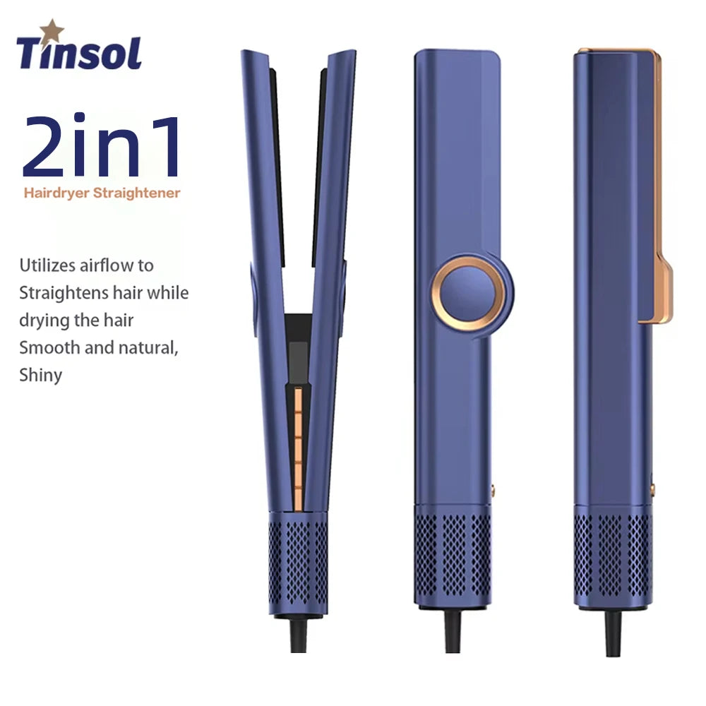 2 In 1 Hair Straightener And Dryer With Intuitive Airflow - Smarsty