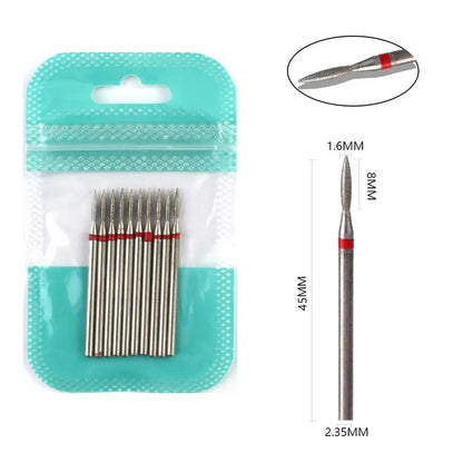 10 Piece Diamond Nail Drill Bit Set for Perfect Manicures - Smarsty