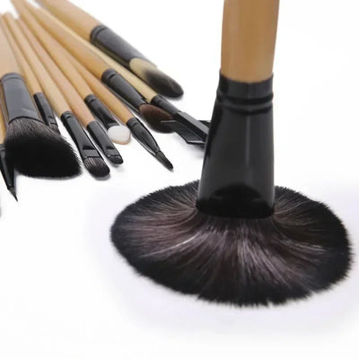 Free Gift Bag and Sponge for 24 pcs Makeup Brush Sets Cosmetics Brushes Eyebrow Powder Foundation Shadows Make Up Tools - Smarsty