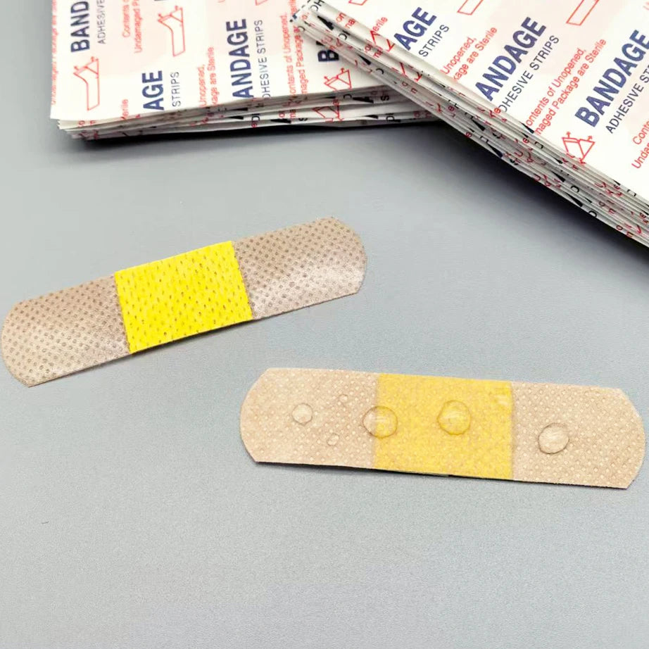 50/100Pcs Waterproof Breathable Cushion Adhesive Plaster Wound Hemostasis Sticker Band First Aid Medical Gauze Bandage band,aids - Smarsty