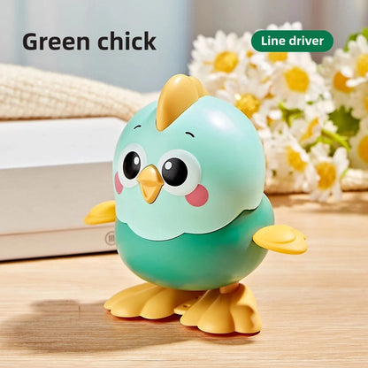 New Kidsren's Chick Can Move Cartoon Jumping Little Yellow Chicken Baby Wind-Up Small Toy Kidsren's Jumping Chicken Wind-Up Toy Fun Artificial Wind-Up Small Animal Can Move and Run Learn to Crawl 1 to 2 Years Old Baby